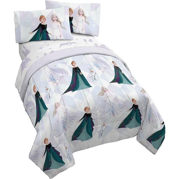 Disney Other - Jay Franco Frozen 2 Spirit 5 Piece Full Size Bed Set disney Comforter Sheet Set